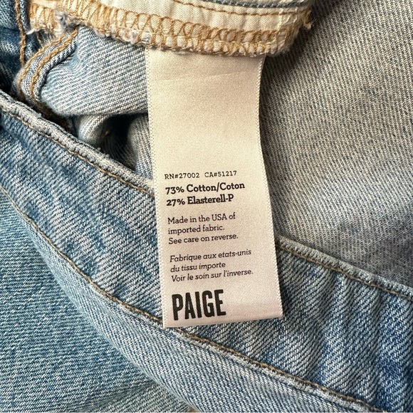 Paige Patchwork Crop Jeans, Size 27 - Picture 4 of 10